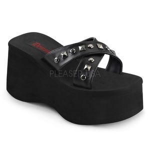 Gothic Studded Platform Slide On Sandals Shoes